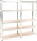 CLP Doppio Scaffale Magazzino Alta Portata 875 kg I 2X Scaffali Robusti in Metallo Zincato 90x40x180-5 Ripiani I Scaffalatura Garage, Colore:Argento