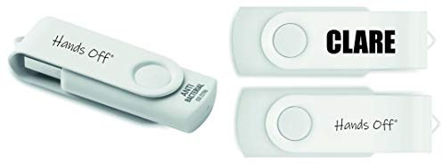 Hands Off Antibacterial personalised 16GB USB Flash Drive ANY FIRST NAME PRINTED ie, Jack, Sarah, Luke ect