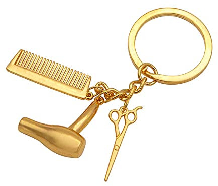 DonJordi Schlüsselanhänger Friseur (gold)