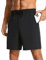 CRZ YOGA Herren Sports Shorts Schnelltrocknend Fitness Kurz Hose Laufshorts mit Taschen - 18cm Schwarz L