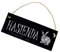 Hasen Schild aus Schiefer - Hasienda - Kaninchen Stall Türschild 22 x 8 cm | Dekolando