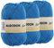 Baumwollgarn 100% Baumwolle 220 Meter zum Stricken und Häkeln, Packung mit 3 x 100g, Farbe Royal