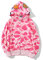 Yumenam Uomo Felpa con Cappuccio Stampa Testa di Squalo Cerniera Giacca con Cappuccio Cardigan Manica Lunga Hip Hop Tops Sweatshirt Camouflage Cappotto con Cappuccio