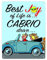 Best Joy of Life is Cabrio drive Metallschild XXL in 28x38 cm in blau Auto Metall-Schild Autofahrer Blechschild Lebensqualität Aluminium Cabriofahrer
