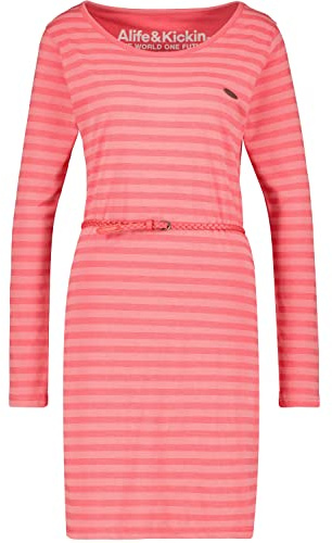 ALIFE and Kickin EllinAK Z Longsleeve Dress – Damen Jerseykleid Blusenkleid – Kurz & Bequem mit Langen Ärmeln – Stylisches Kleid für Jede Gelegenheit