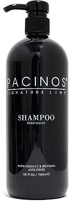 Pacinos Shampoo für Männer 750ml | Tiefen Reinigung | Friseur Herren | Friseurbedarf | Verringert Haarausfall | Barbershop | Für Alle Haartypen | Anti-Frizz | Kokosnuss & Menthol