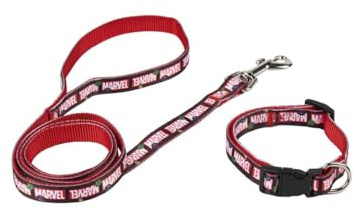 CERDÁ LIFE'S LITTLE MOMENTS Dog Collar & Leash - S/M, Multicoloured, Nylon, Cartoon Pattern - Small/Medium Dogs