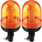 2pcs Gyrophare LED Orange, Justech12V E-mark E9 80LEDs Lumière Stroboscopique d'Avertissement d'Urgence IP56 étanche 3 Modes de Flash Strobe Beacon Light Ambre pour Camion Tracteur Caravane