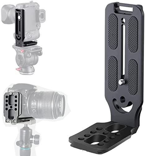 Quick Release L-Halterung, DSLR Kamerahalterung L-Bracket Vertikale mit Schnellwechselplatte, 1/4 Zoll Schraube Arca Swiss für Manfrotto DJI Zhiyun Canon Nikon Sony Spiegellose Kamera