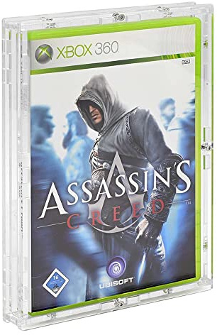 Verschraubtes Acryl Case/Schutzbox glasklares Acrylglas für Xbox 360 Spiel | Zum Selbstaufbau, Nur Case ohne Spiel, UV Schutz, Staubschutz, 4mm Acrylglas glasklar, Acrylglas Case made in Germany