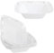 Euro Disposables Pack of 10 Square Party Bowls - 5oz Hard Plastic, White and Silver Marble Design - 150ml - Great for Weddings, Picnics, Parties, and Events