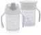 Twistshake 360 Cup + Mini Cup | Baby Sippy Cups with 360° Drinking Rim and Soft Spout with Fruit Mixer - 230ml | Children's Learning Cup with Handles | Non-Spill and Leak-Proof | BPA-Free | White