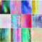 ILLUCKAI 12 Fogli di Vetro Colorato Iridescente, 10,2 x 15,2 cm, Piastrelle per Mosaico in Vetro Iridizzato Arcobaleno