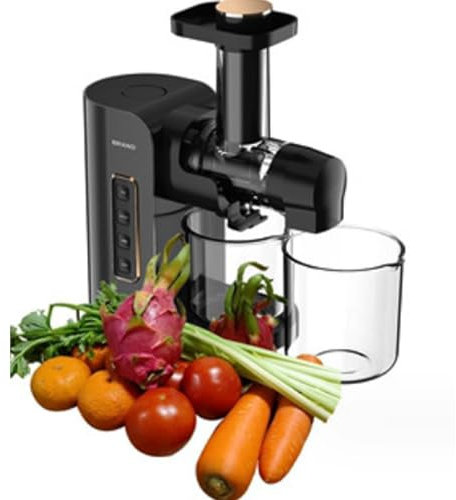 emobwdy Juice And Vegetable Extractor With 2-Speed,150w Cold Press Juicer Machine - Quiet Motor & Reverse Function - Easy To Clean Slow Masticating Juicer - For Fruit & Vegetable Juice