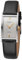 REGENT Titanuhr Bicolor Damen eckig 21 x30mm 5 Bar Lederband F-1508