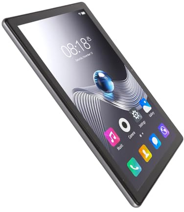PUSOKEI 10,1 Zoll IPS Tablet für Android 13, FHD 4G LTE Tablet PC mit 10000 MAh Power Bank, 5G WiFi Gaming Tablet, 12 GB 256 GB ROM Octa (Gray)