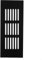 PETSTIBLE Grille de ventilation en alliage d'aluminium pour porte de meuble Noir 60 x 150 mm