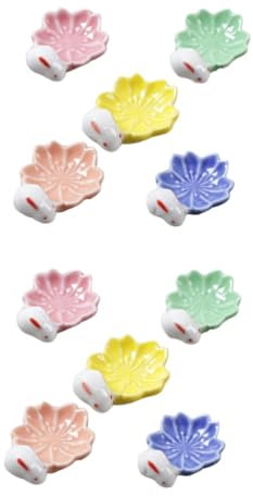 MAGICLULU - Reposapiés de cerámica para flores de cerezo o (10 piezas)