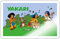 Spreadshirt Yakari, kleiner Dachs und Regenbogen musizieren Sticker, max. 10 x 10 cm, 10 x 10 cm, Weiß glänzend