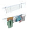 Foxydry Duo, tendedero de balcón plegable, para exterior, resistente, de acero inoxidable y aluminio, para barandilla de balcón, terrazas, etc, longitud 162 cm (blanco, 162 cm)