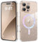 DUEDUE for iPhone 16 Pro Max Case Clear, Ultra Magnetic [Compatible with MagSafe] Military-Grade Shockproof Protection, Glitter Bling Sparkle Slim Clear Case Cover for iPhone 16 Pro Max 6.9, Clear