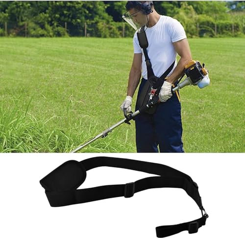 Dokeno Tracolla per Tagliaerba, Nero Tracolla Decespugliatore Regolabile Tracolla Traspirante per Decespugliatore Trimmer Strap per Decespugliatore per Decespugliatore e Tagliaerba
