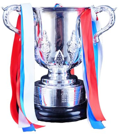 TIANXIE Coupe de la Ligue d'Angleterre Champions Trophées Réplique de Football La Coupe EFL De Collection pour Fans Clubs De Bureau Décorations D'affichage,44cm