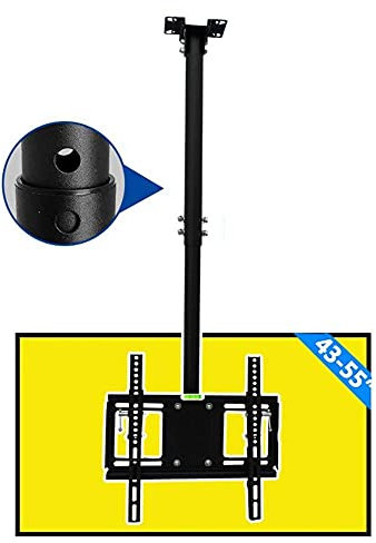 CAMEKIGZ Soporte de TV, Soporte de Techo para TV Resistente y de Alta Resistencia, Soporte de Techo para TV de 43'' a 55'', Soporte de Techo para TV con Pantalla LCD para Sala de reuniones