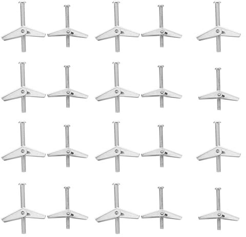 GSCLZ 20 Stück Expansionsschraube Brolly Plug Bolt Butterfly Iron Plane Bolts Cavity Wall Fixer Toggle