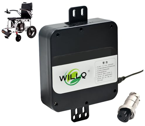 WILLQ Electric Wheelchair Battery 24V 10Ah 12Ah 12.8Ah Rechargeable Lithium-ion Battery 24 Volt Replacement Lead Acid Batteries with Charger and GX20 Plug