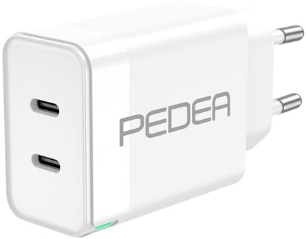 Pedea Schnellladegerät Dual PD 40 Watt USB Typ C/C, weiß