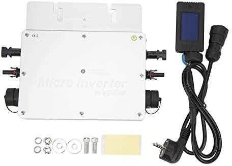 Micro-Onduleur Solaire, Onduleur de Crête de 700W avec Un écran LCD, Fonction de Mesure électrique pour Le Système de Panneaux Solaires PV, Moniteur en Direct avec Une