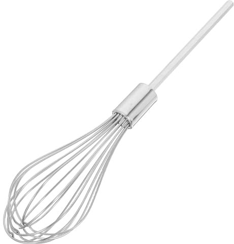 HEALLILY Accessorio per miscelatore in acciaio inox resistente, accessorio per trapano a frusta lunga e spessa per una miscelazione efficiente della cottura in forno, frusta di ricambio versatile per