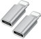 2 Adaptateurs USB C vers Lightning – Compatible pour iPhone 11/12/13/14, pour iPad 11/13 – Résistance, Adaptateur iPad – Exclusif pour Charge (Non Adapté À l'audio/Fonction OTG)