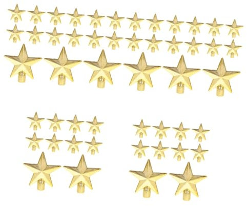 Alipis Estrellas Decorativas para Árbol De Navidad Mini Adornos De Color Dorado para Decoraciones Navideñas Y 10 Piezas X 5