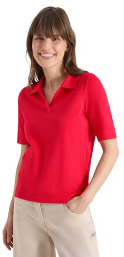Cecil Kurzarm Poloshirt in Unifarbe Glazed Apple red L