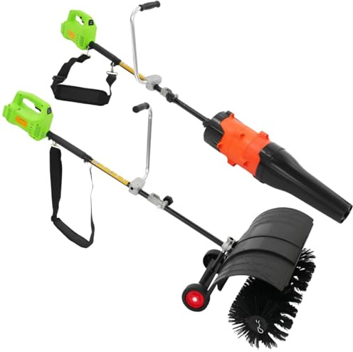 800–1300 W Schneefräse Elektrische, 2-in-1-Laubbläser und Kehrmaschine, 36–60 V Akku Handkehrmaschine mit Räder, Schneeschieber Sweeper für die Reinigung von Kunstrasenplätzen und Straßen - EU Stock