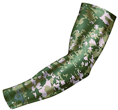Bucwild Sports Compression Arm Sleeve - Youth & Adult Sizes - Baseball Football Basketball Sports (1 Arm Sleeve)