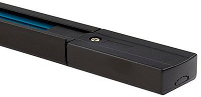 ONSSI® Einphasige Schiene mit 2 Drähten, 2 m, Schwarz, für LED-Strahler, Aluminium, rechteckig