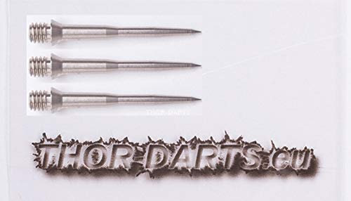 THOR-DARTS ®™ Stahlspitzen mit 2ba Gewinde (Metallspitzen Dartspitzen Wechselspizen Edelstahl Steeldartspitzen mit 2 BA Kleingewinde) (MS3simatt)