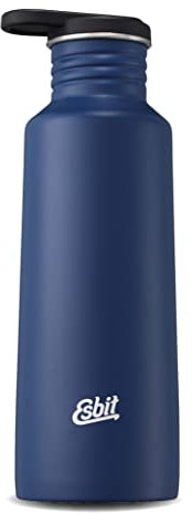 Esbit Trinkflasche Pictor - Edelstahl Trinkflasche mit praktischem Loop Verschluss - 750 ml in Blau