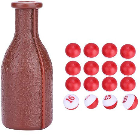 Alomejor Bottiglia da Biliardo in Plastica Accessorio da Biliardo con 16 Palline Numerate