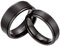 Mabohity Damen-Ring Matt Schwarz Titan-Ring Titanium 6mm Breit Ehering Verlobungsring Freundschaftsring Partnerring Paar Ringe, Größe 49