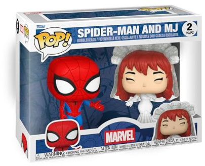 Funko Pop! Marvel: Superhero Couples - Spider-Man & MJ - 2 Pack - Marvel Comics - Figura de Vinilo Coleccionable - Idea de Regalo - Mercancia Oficial - Superheroes Fans