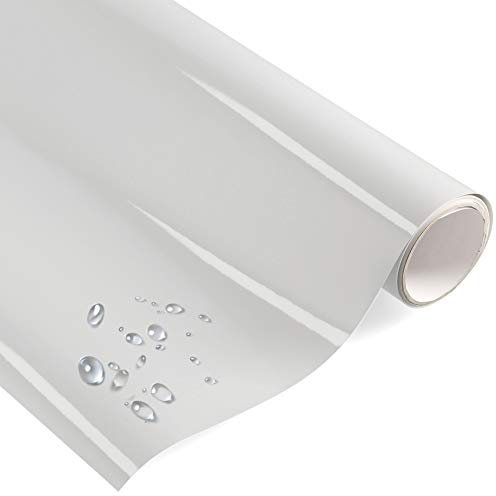 timalo® Premium Möbelfolie selbstklebend uni Hochglanz Küchenfolie Klebefolie zum Bekleben von Möbel, Türen PVC Folie Küche Bastefolie Türfolie | Hellgrau-G-500x63cm