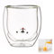 Lily Anne Boutique Cute Glass Drinking Cups - Cat, Duck, Dog, or Bear Double Wall Glass Cup - Use as a Glass Coffee Cup, Tea Cup, Cocktail Cup, or Milk Cup - Large 12.6oz Cups (Dog)