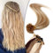 14 inch SEGO Pre Bonded Hair Extensions Real Human Hair 50 Strands [#18/613 Ash Blonde&Bleach Blonde] Keratin Nail Tip Straight Invisible (40g)