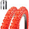 2 x Roverstone 26 Fahrradreifen Fahrradmantel rot 57-559 (26x2,125) inkl. 3 Reifenheber
