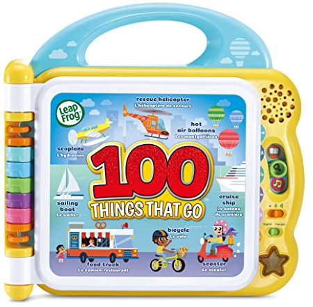LeapFrog 100 Things That Go, Baby & Toddler Book, Educational and Interactive Bilingual Playbook, Gift for Pre School Kids aged 18, 24, 36+ months, English Version