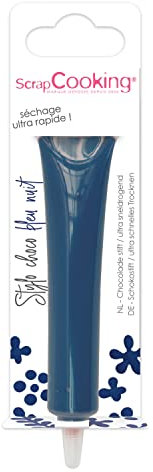 ScrapCooking - Schokoladenstift Nachtblau - Zuckerschrift Blau 25g - Essbarer Dekorativer Zuckerstift - Schreiben und Zeichnen - Beschriftung von Fondant, Glasuren, Torten - 6807